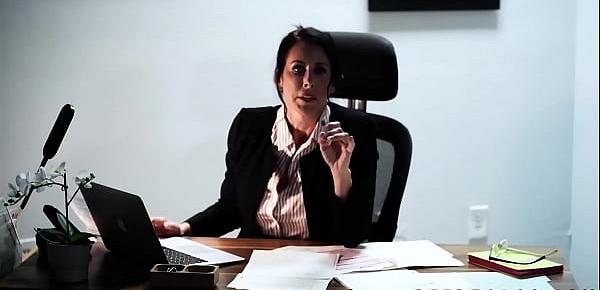  Natural tits lesbian Whitney Wright pussy licked in office